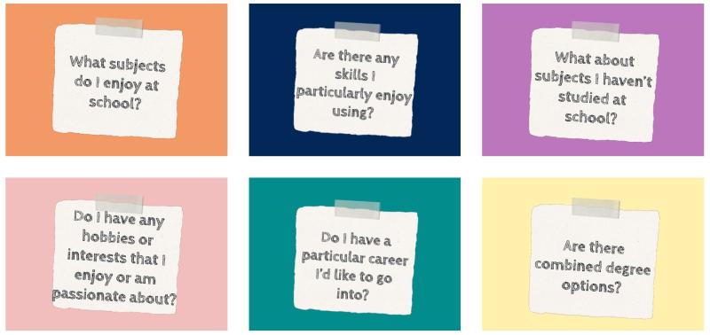 Questions about choosing courses to study